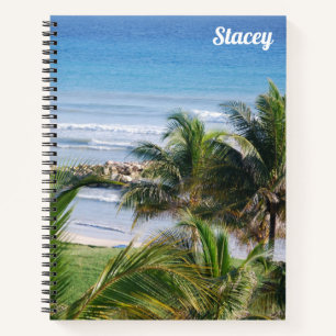 Tropical Beach Spiral Notebook 