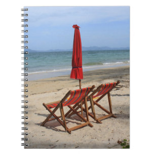 Tropical beach spiral notebook
