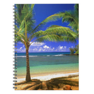 tropical beach spiral notebook