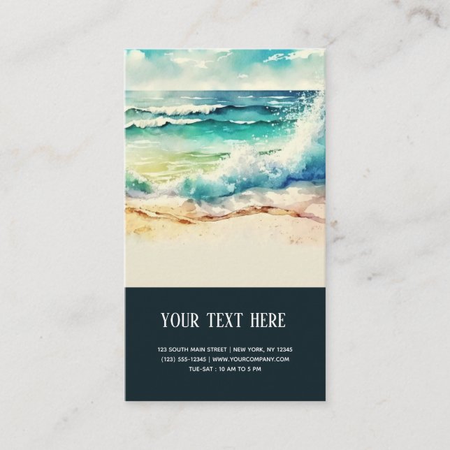 Tropical Beach Summer business card (Front)