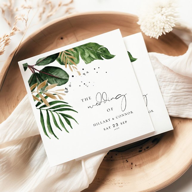 Tropical Beach summer elegant wedding Napkin (Creator Uploaded)