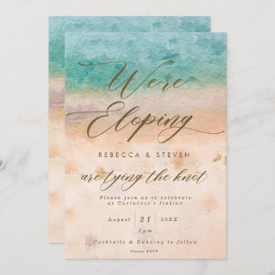 tropical beach summer eloping invitation