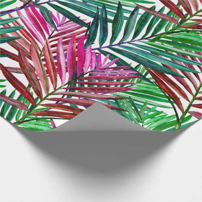 Tropical Beach Summer Palms Wrapping Paper (Corner)