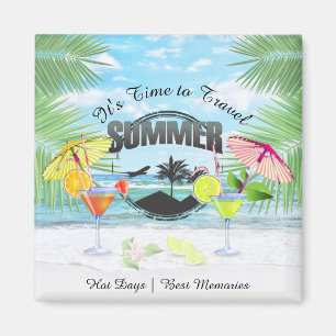 Tropical Beach, Summer Vacation Personalised Magnet