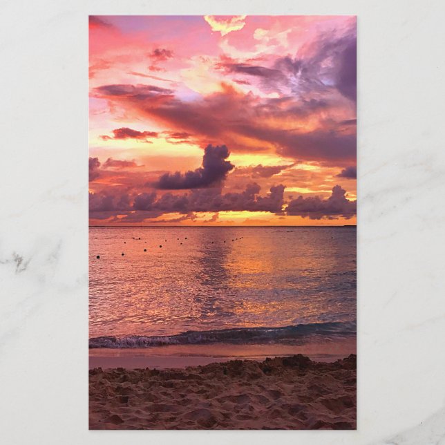 Tropical Beach Sunset Flyer (Front)