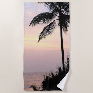Tropical Beach Sunset Palm Towel