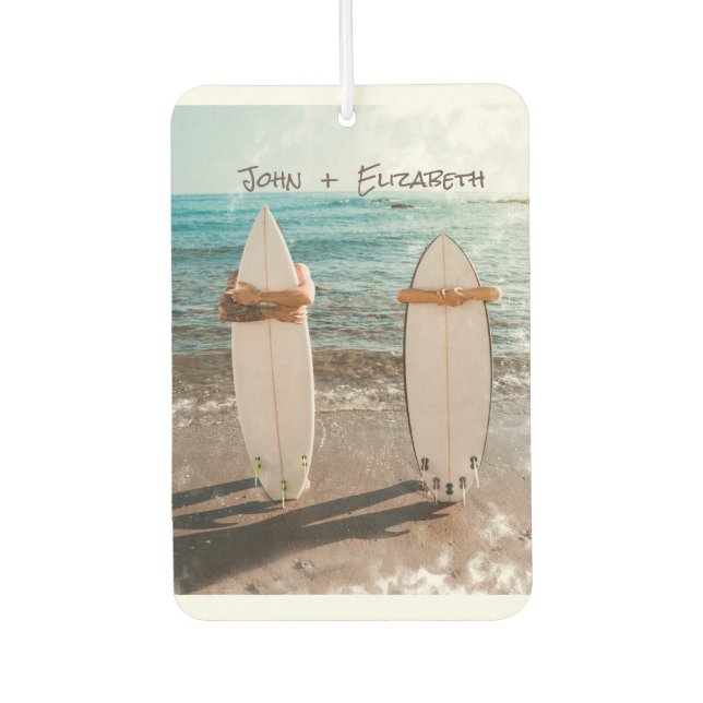 Tropical Beach,Surfboard Car Air Freshener (Front)