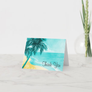 Tropical Beach Thank You Card