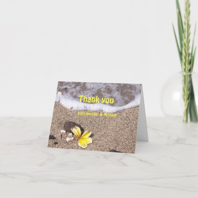 Tropical Beach Thank You cards (Front)