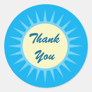 Tropical Beach Thank You Sticker