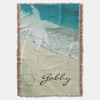 Tropical Beach Throw Blanket