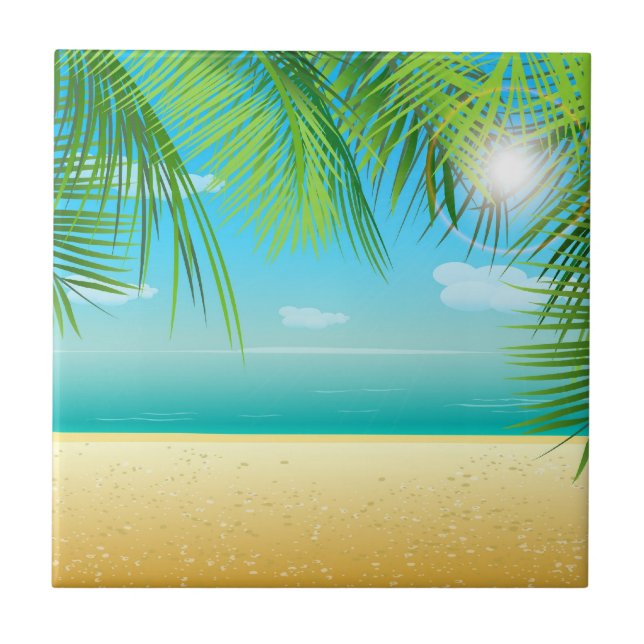 Tropical Beach Tile (Front)