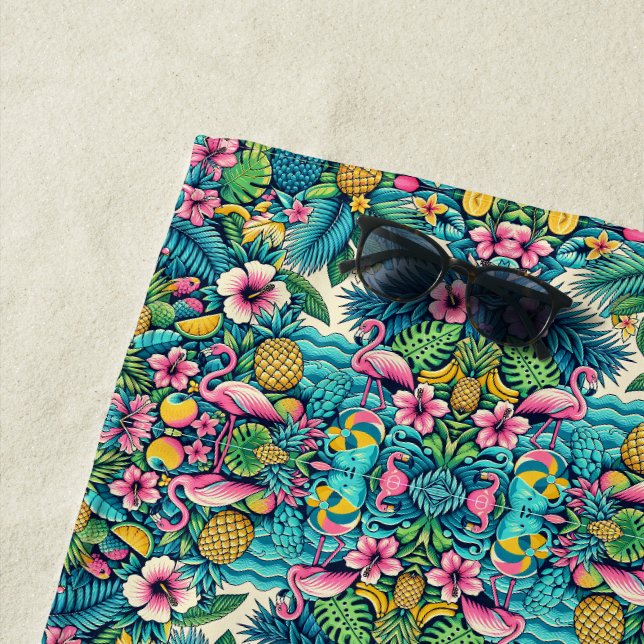 Tropical Beach Towel (In Situ)