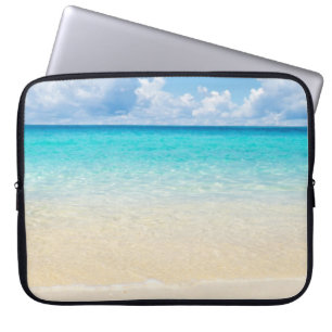 Tropical Beach Turquoise Water Laptop Sleeve