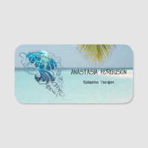 Tropical Beach Typography Minimalist Logo Chic