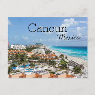 Tropical Beach Vacation Cancun Mexico Postcard