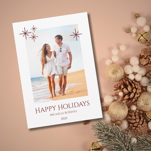 Tropical Beach Vacation Christmas Festive Holiday Card (Creator Uploaded)
