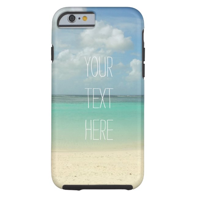 Tropical Beach Vacation Customisable Quote Case-Mate iPhone Case (Back)