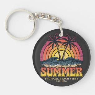 Tropical Beach Vibes - summer holiday vacation Key Ring