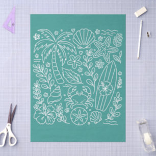 Tropical Beach Vibes  Tissue Paper