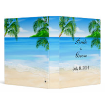 Tropical Beach Wedding Guest Book