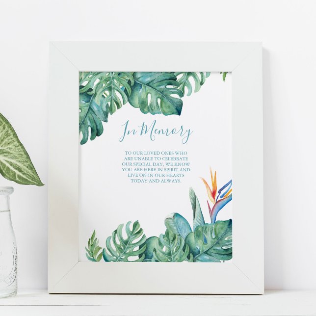 Tropical Beach Wedding In Memory Of Poster (Creator Uploaded)