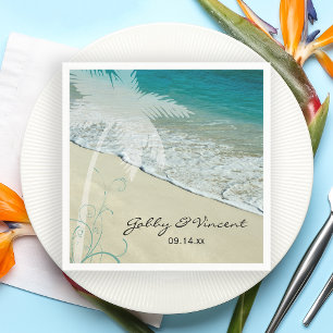 Tropical Beach Wedding Napkin