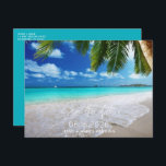 Tropical Beach Wedding Save the Date Announcement Postcard<br><div class="desc">Tropical beach wedding save the date postcards for your beach destination beach wedding. This gorgeous tropical beach design postcard is the perfect way to announce your wedding plans to your family and friends.</div>