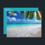 Tropical Beach Wedding Save the Date Announcement Postcard<br><div class="desc">Tropical beach wedding save the date postcards for your beach destination beach wedding. This gorgeous tropical beach design postcard is the perfect way to announce your wedding plans to your family and friends.</div>