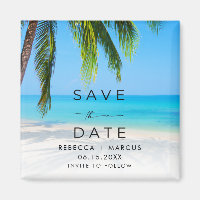Tropical Beach Wedding Save the Date