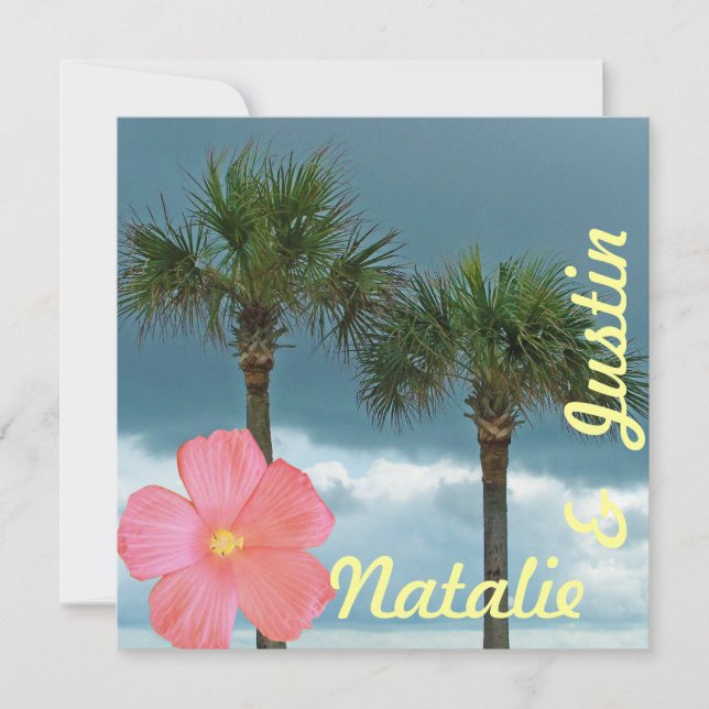 Tropical Beach Wedding Shower Invitation (Front)