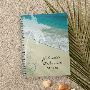 Tropical Beach Wedding Spiral Notebook