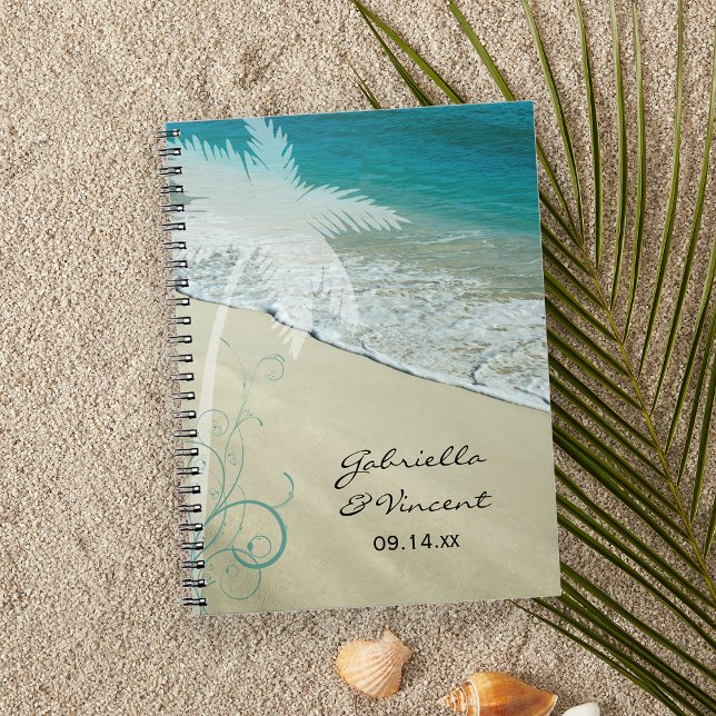 Tropical Beach Wedding Spiral Notebook (Creator Uploaded)