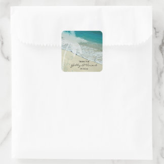 Tropical Beach Wedding Thank You Favour Tags