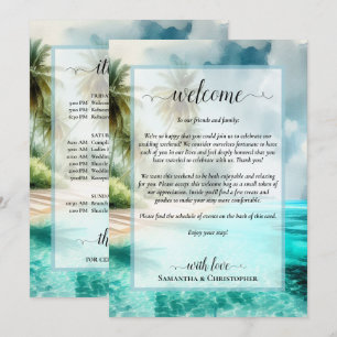 Tropical Beach Wedding Welcome & Itinerary Programme
