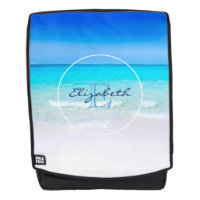 Tropical Beach with a Turquoise Sea Monogram