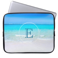 Tropical Beach with a Turquoise Sea Monogram