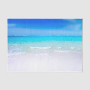Tropical Beach with a Turquoise Sea Tissue Paper