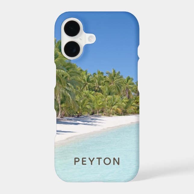 Tropical Beach with Palms Case-Mate iPhone Case (Back)