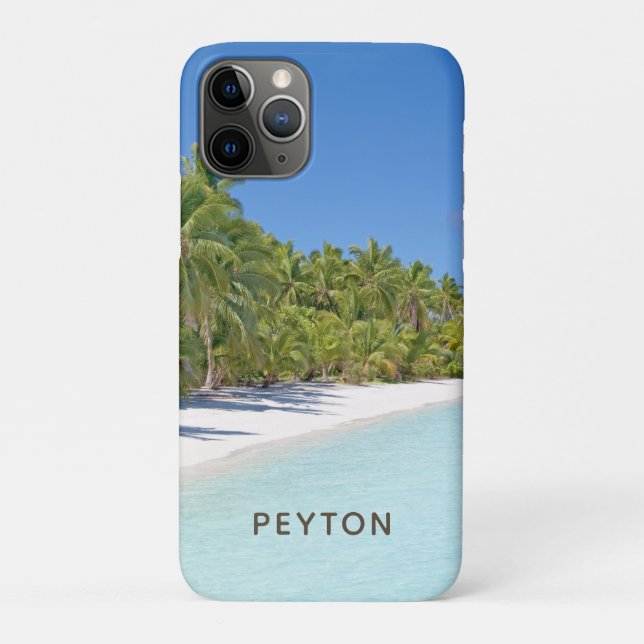 Tropical Beach with Palms Case-Mate iPhone Case (Back)