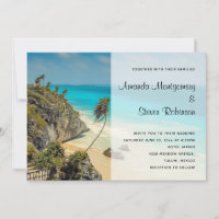 Tropical Beach with Wind Swept Trees Wedding