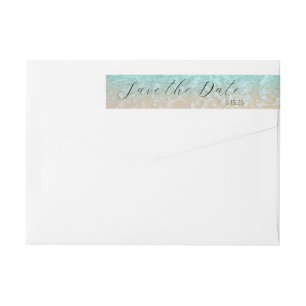 Tropical Beach Wrap Around Label