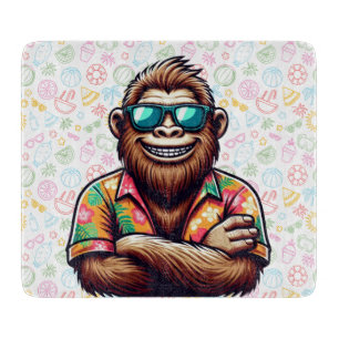 Tropical/beach yeti/bigfoot cutting board