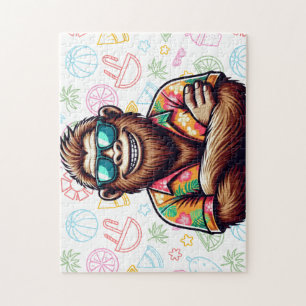 Tropical/beach yeti/bigfoot  jigsaw puzzle