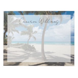 Tropical Beaches Anguilla Beach, Palm Tree Notepad