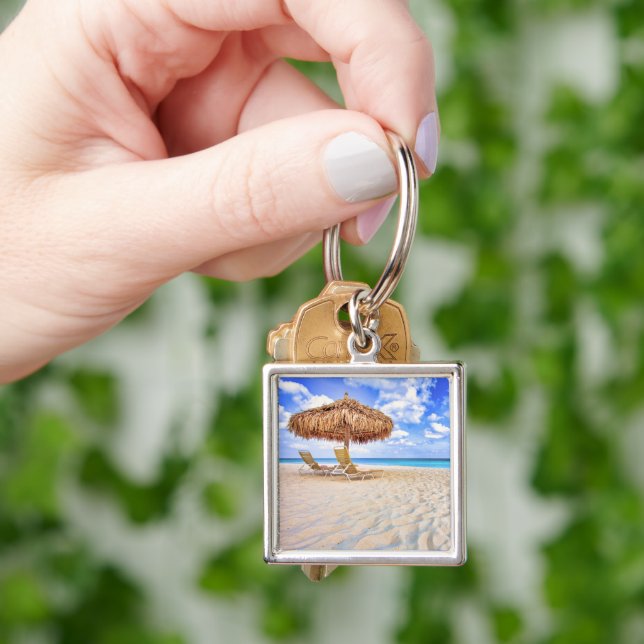 Tropical Beaches | Aruba Sandy Beach Key Ring (Hand)