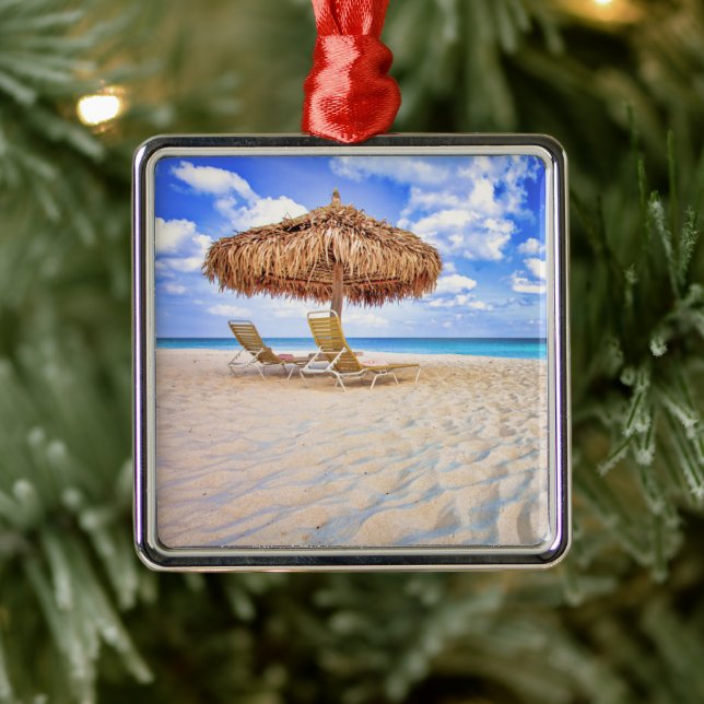 Tropical Beaches | Aruba Sandy Beach Metal Tree Decoration (Tree)