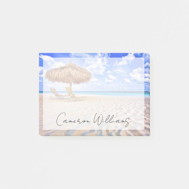 Tropical Beaches | Aruba Sandy Beach Post-it Notes (Front)