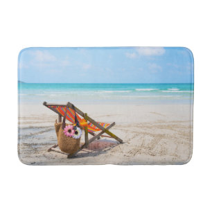 Tropical Beaches   Beach Chair on Sand Bath Mat