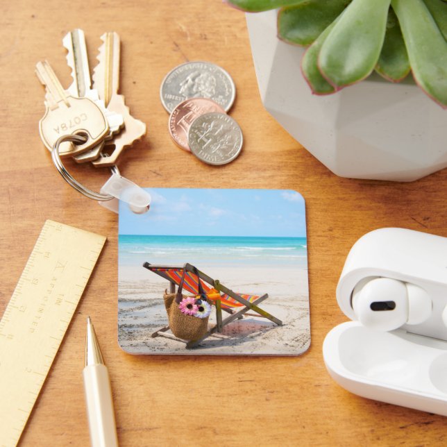 Tropical Beaches | Beach Chair on Sand Key Ring (Desk)